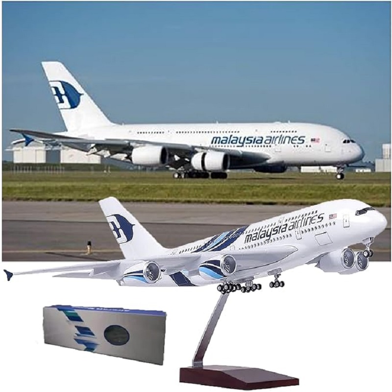 Model Airplane Plastic - Escala 1:160 Malaysia Airlines A380 modelo