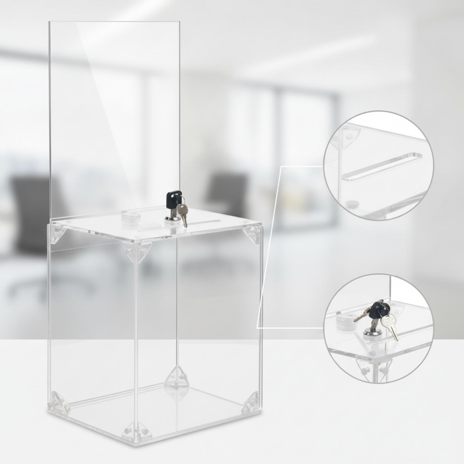 Caixa de doações em acrílico c - Display Case Acrylic avaliação e preço