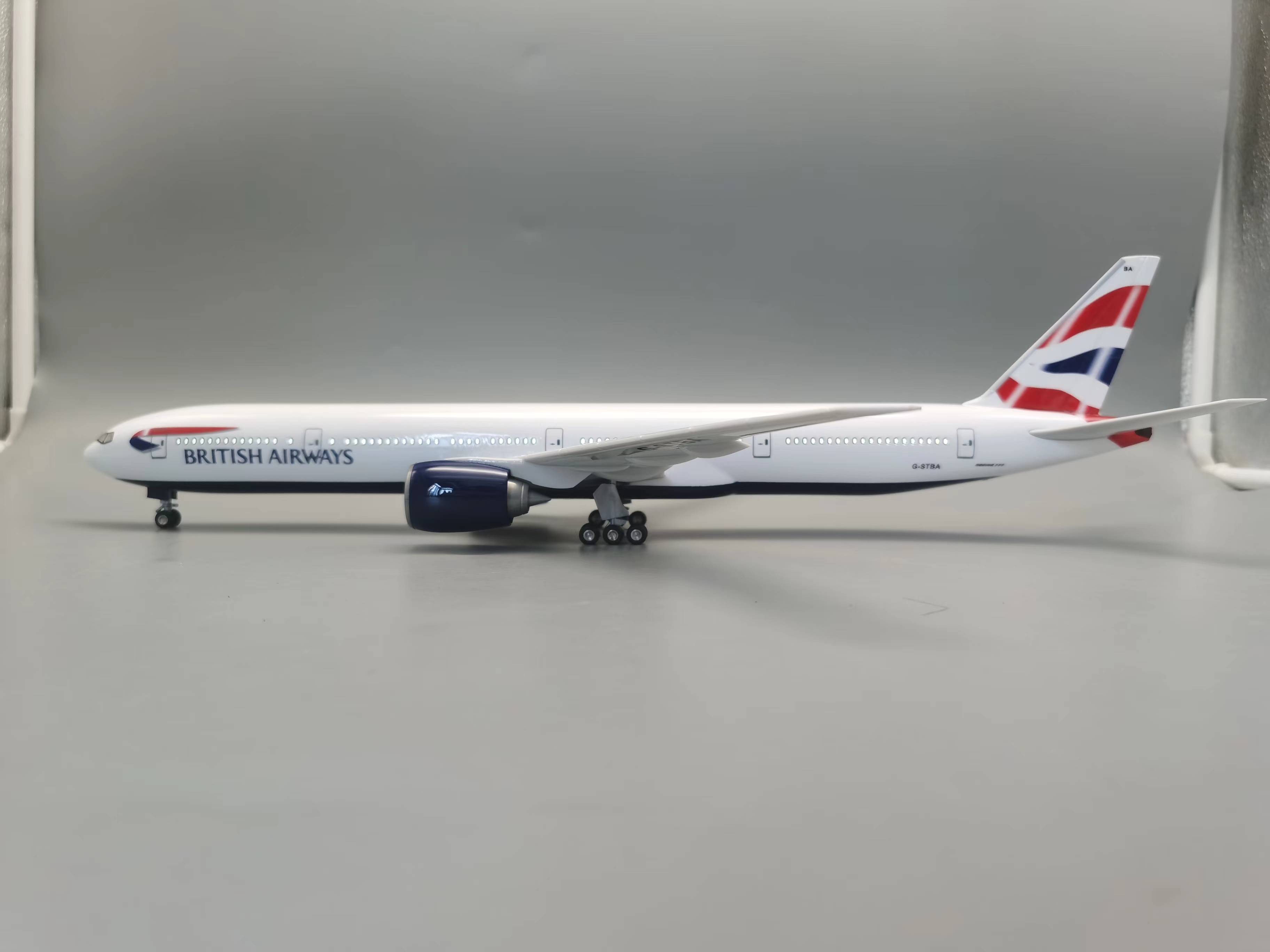 47cm aeronave diecast 777 brit - Model Airplane Plastic avaliação e preço
