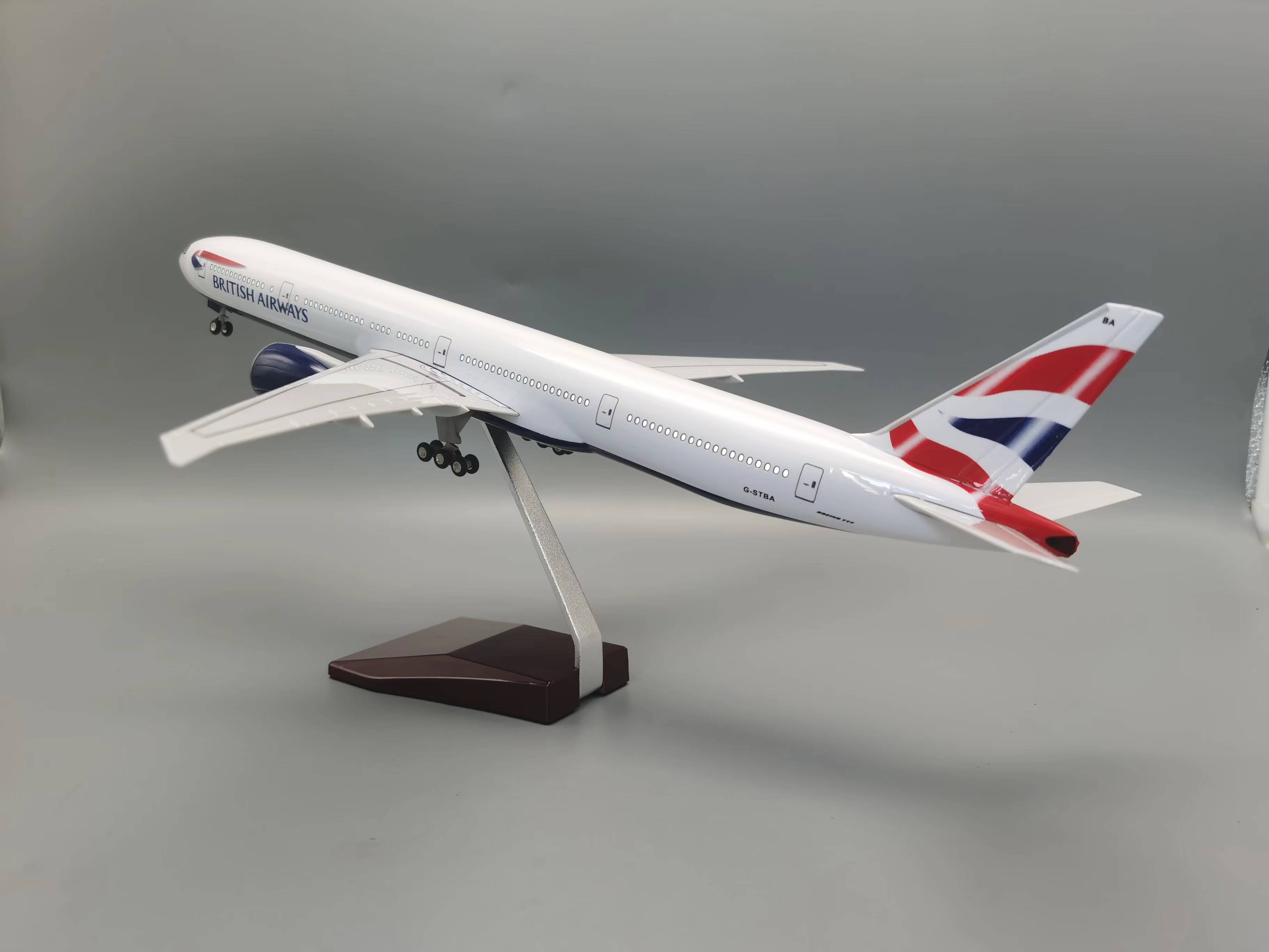 47cm aeronave diecast 777 brit - Model Airplane Plastic avaliação e preço