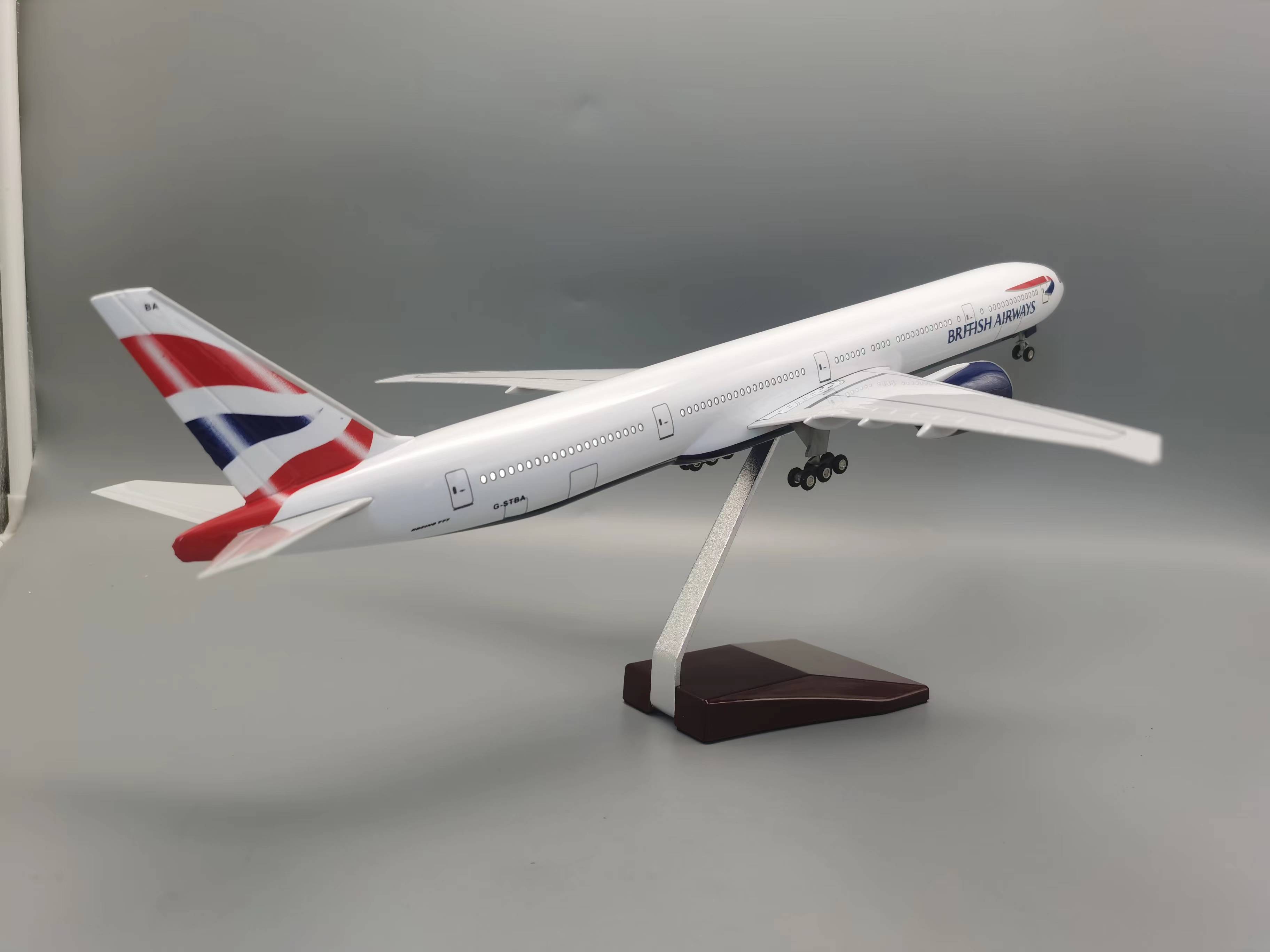 47cm aeronave diecast 777 brit - Model Airplane Plastic avaliação e preço